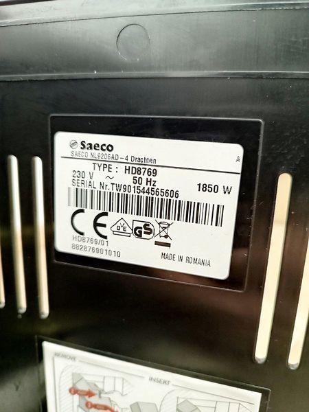 Кофемашина Saeco Moltio HD8769 1850w sn TW901544565606 000046229 фото