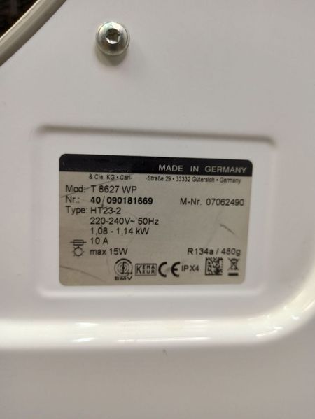 Сушильна машина Premium T 8627 WP 1140w 7 кг sn 40090181669 309е 000041987 фото