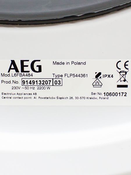 Стиральная машина AEG L6FBA484 000031285 фото