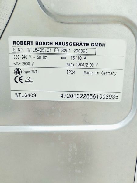 Сушильна машина Bosch WTL640S 01 7 кг 2800w sn 8201 200393 000040002 фото