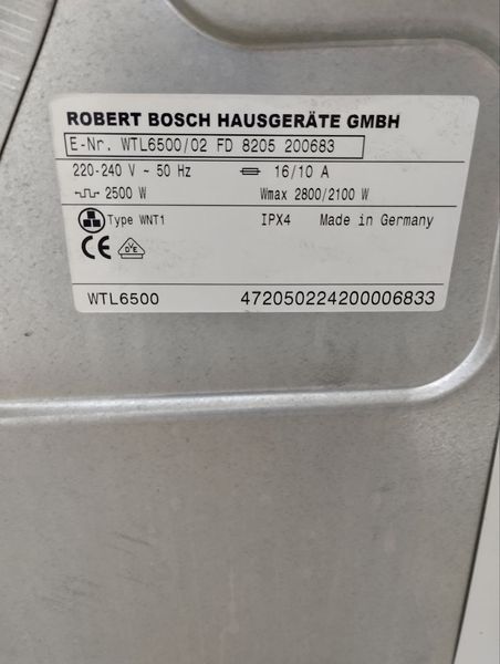 Сушильная машина Bosch WTL6500 2800w sn 472050224200006833 000047305 фото