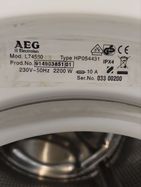 Стиральная машина AEG L74550 2200w sn 03300200 000047570 фото