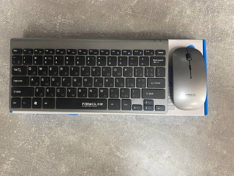 Комплект клавиатура и мышь беспроводной USB TRY WT110 Wireless черно серая 000048133 фото