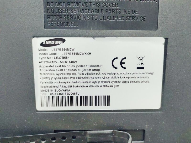 ТБ 37 Samsung LE37B554M2W LCD Full HD 140w sn BGY33SNSB00087V 000036420 фото