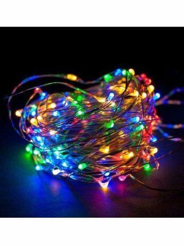 Гирлянда светодиодная нить капля росы SK 200хLED USB Multi с блоком ЗУ 000042957 фото