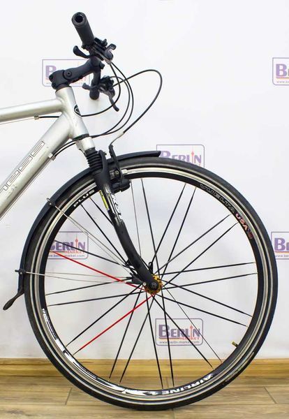 Велосипед 28 Fitness suspension comfort дорожній чорно сірий алюм 000005581 фото