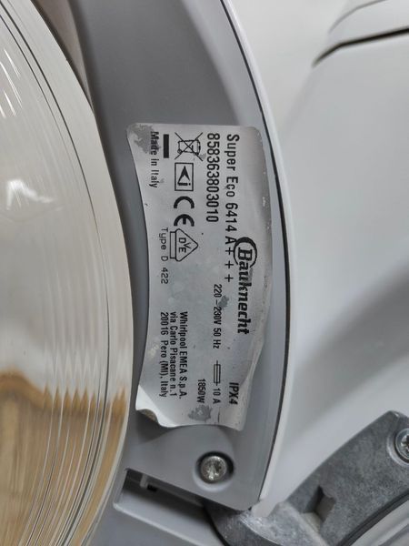 Стиральная машина Bauknecht Super Eco 6414 A 1850W 6кг sn 858363803010 000053092 фото
