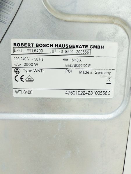 Сушильна машина Bosch Maxx WTL6400 07 2800w 6 кг sn 8501 200556 000037685 фото