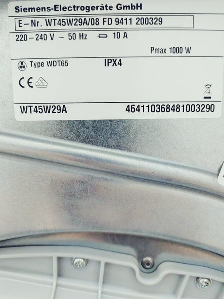 Сушильная машина Siemens IQ390 WT45W29A 08 000044942 фото