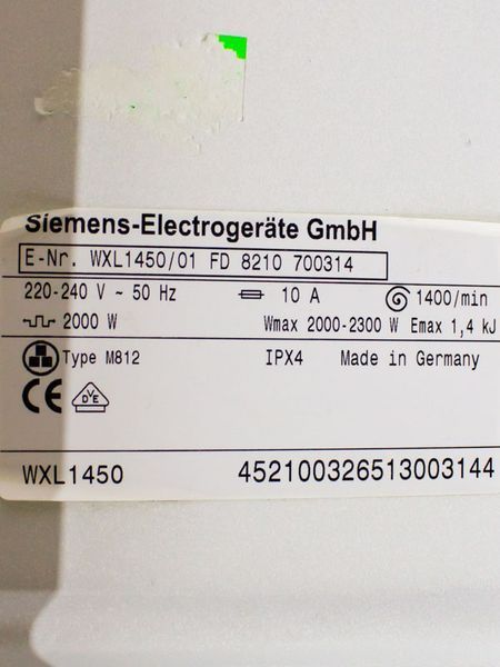 Стиральная машина Siemens WXL1450 01 000012779 фото