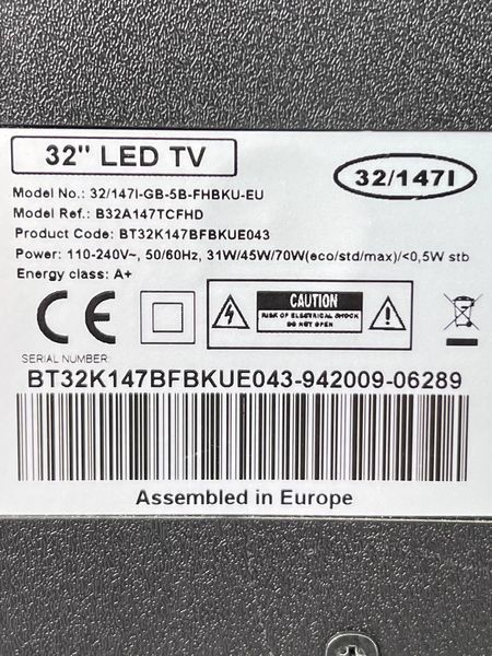 Телевізор 32 Blaupunkt B32A147TCFHD LED HD 70w sn 94200906289 000039790 фото