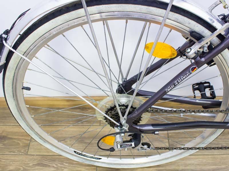 Велосипед 28 Trekking Ali Bike дамка сіро червоний алюм 000019458 фото