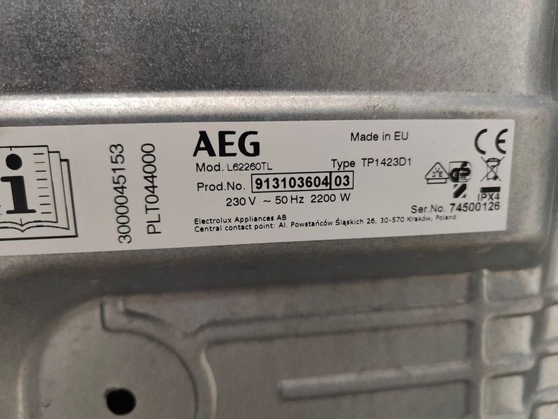 Стиральная машина вертикальная AEG L62260TL 2200W 6кг sn 74500126 000052724 фото
