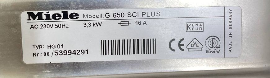 Посудомоечная машина Premium G650 SCI Plus 3300W 12ком sn 53994291 000049050 фото
