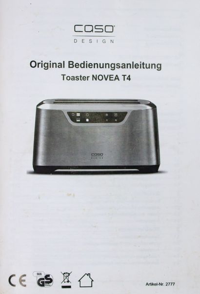 Тостер Caso Novea T4 139395 LPNHE335327033 000014100 фото