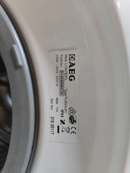 Пральна машина AEG Lavamat Protex L7347EXFL 2200W 7кг sn 31000117 000053442 фото