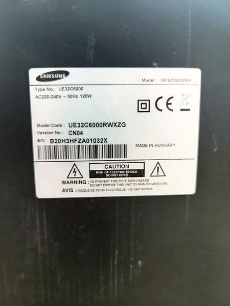 Телевизор 32 Samsung UE32C600RWXZC 120W sn B20H3HFZA01032X 000048353 фото