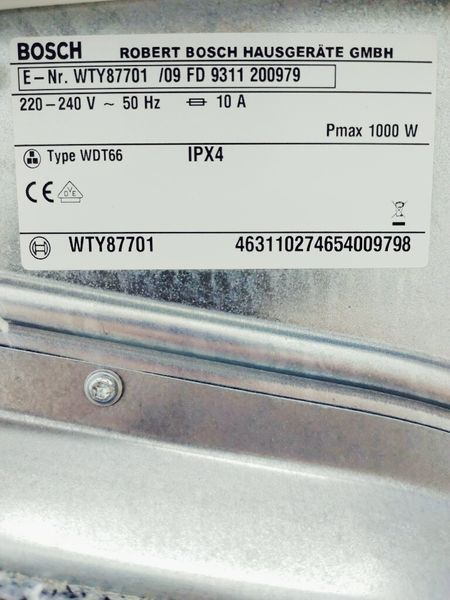 Сушильна машина Bosch HomeProfessional WTY87701 09 9 кг 1000w sn 9311 200979 000040257 фото