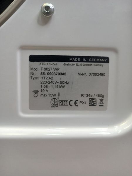 Сушильна машина Premium T 8627 WP 1140w 7 кг sn 55090370342 309е 000042184 фото