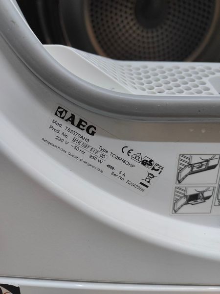Сушильная машина AEG T55370AH3 950W 7kg sn 52042959 000050710 фото
