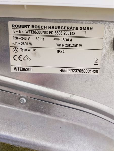 Сушильная машина Bosch WTE863000 2500w sn 466060237050001428 000047653 фото