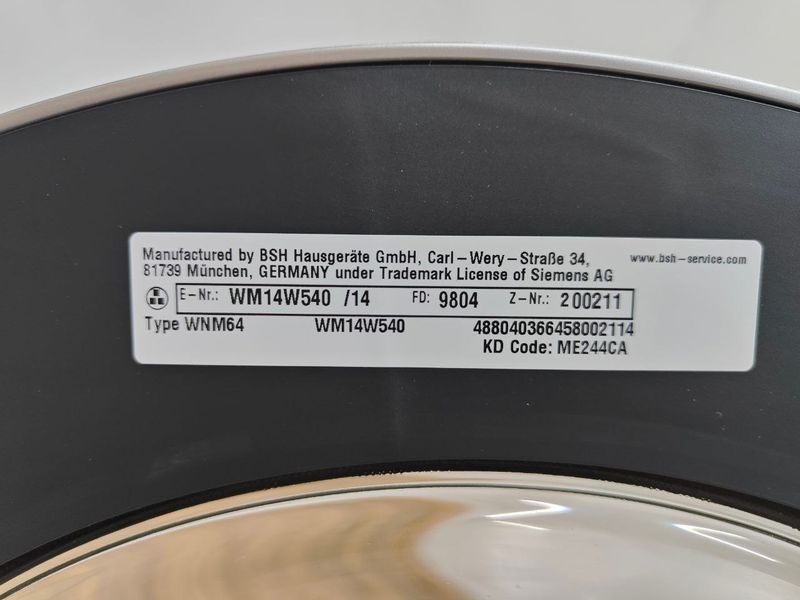 Стиральная машина Siemens iQ700 Vario Perfect WM14W540 8кг sn 9804200211 000053108 фото