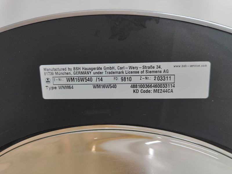 Пральна машина Siemens iQ 700 WM16W540 2000W 7кг sn 9810203311 000051958 фото