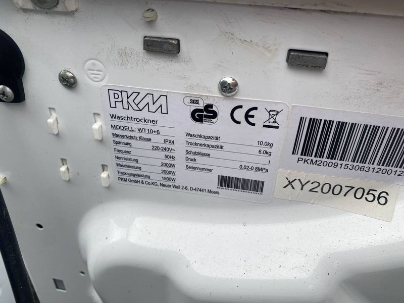 Стиральная машина с сушкой PKM WT10 6 1500W 10+6кг sn PKM2009153063120066100159 000051664 фото