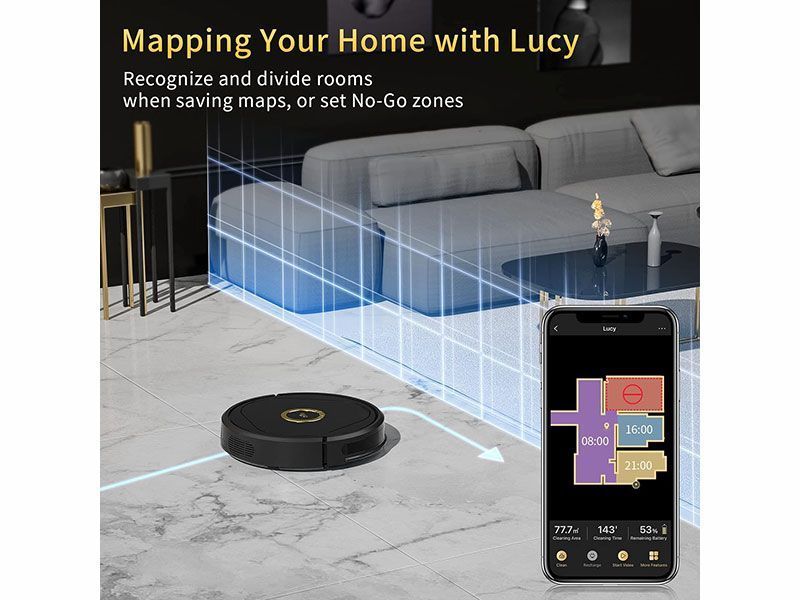 Пылесос робот Trifo Lucy LUC S 3000 Pa WiFi Black 000042210 фото