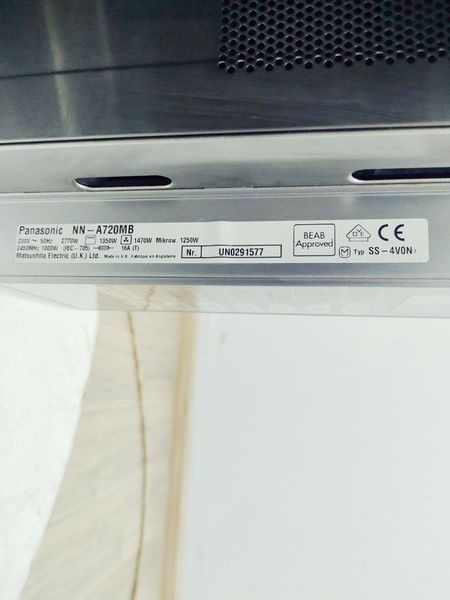 Мікрохвильова піч Panasonic NN A720MB 2770w гриль 1350w sn UN0291577 000035181 фото
