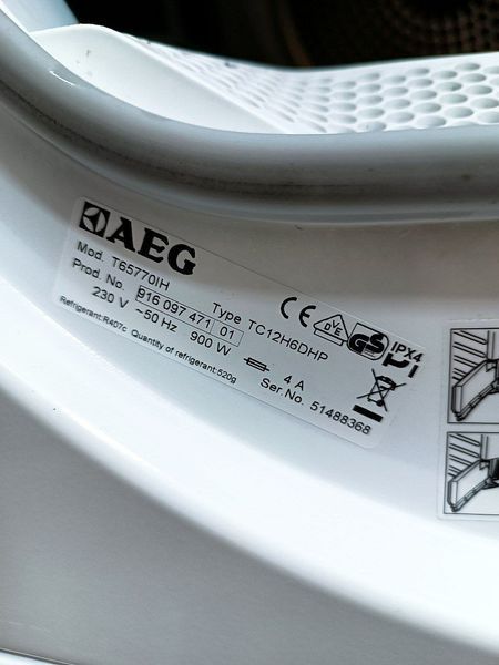 Сушильна машина Aeg Protex Plus T65770IH 900w 7кг sn 51488368 000046155 фото