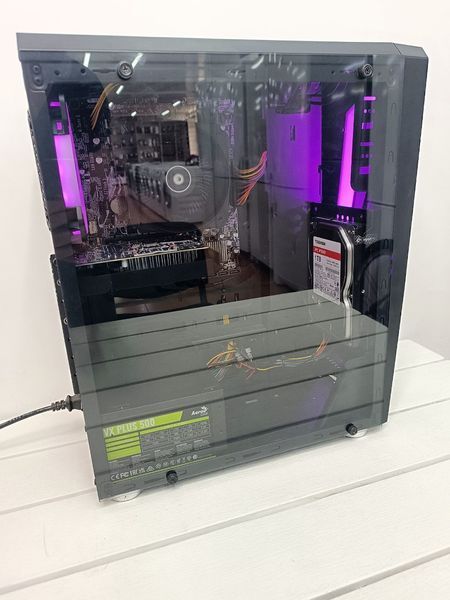 Компьютер Игровой Ryzen 5 2400GE (4\8)/DDR4 16GB/SSD 240GB NVME/1Tb HDD\GTX 1050Ti 4Gb/PSU 500W БУ 000054084 фото