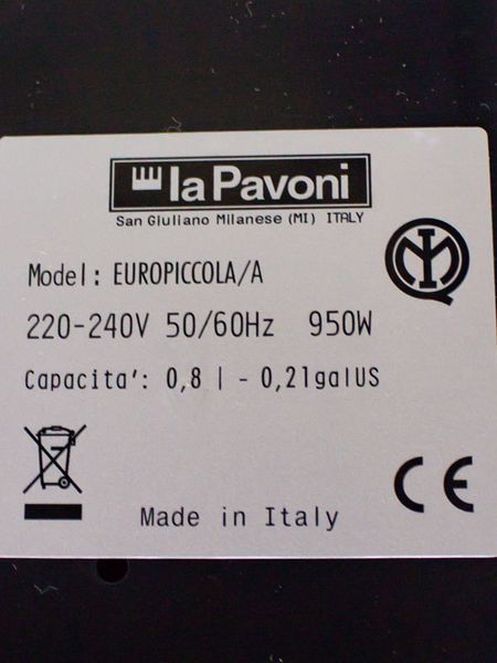 Кофеварка рожковая La Pavoni Europiccola A 000030484 фото