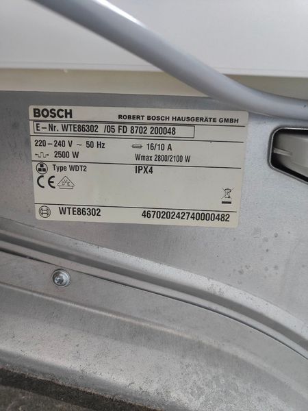 Сушильна машина Bosch WTE86302 2100W 7кг sn 8702200048 000049953 фото