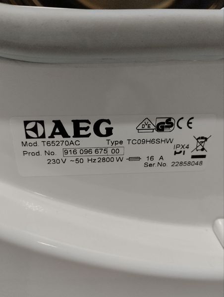 Сушильная машина AEG T65270AC 2800 w sn 22858048 000047210 фото