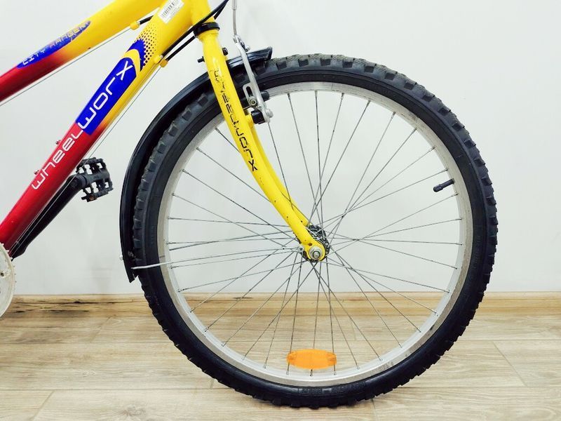 Велосипед 24 WheelWorx CityRanger підлітковий червоно-жовтий хром 000035828 фото