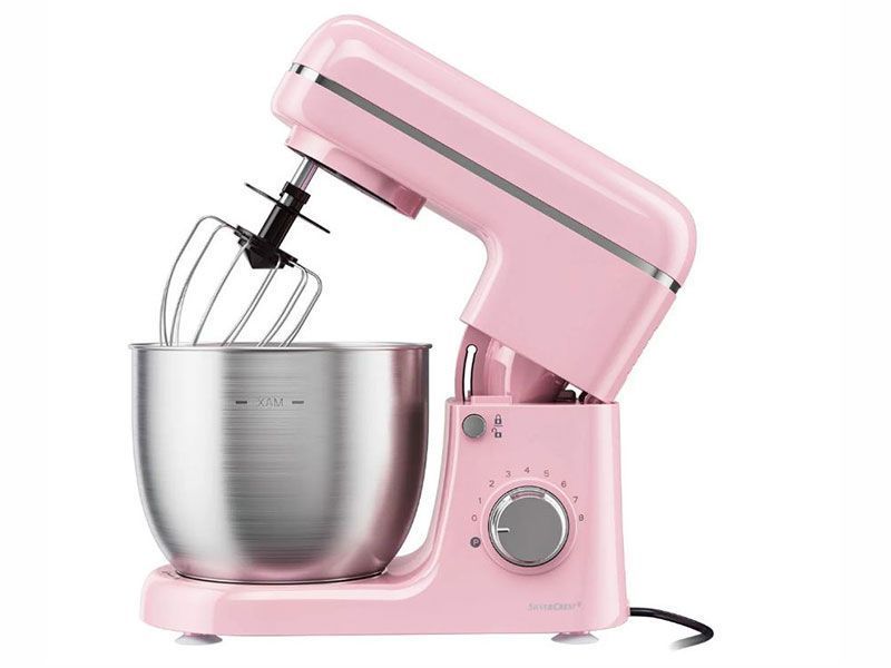 Миксер планетарный тестомес SilverCrest SKM 600 C2 600w 5л Pink Gloss 000042413 фото