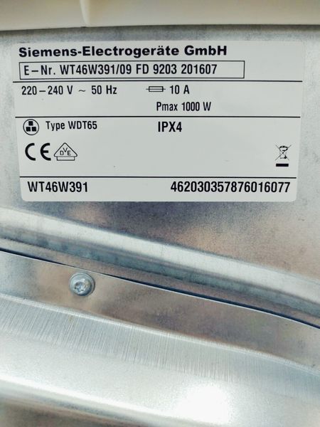 Сушильная машина Siemens IQ590 WT46W391 09 000044933 фото