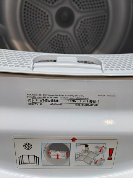 Сушильна машина Siemens WT45W463/01 1000W 7кг sn 200184 000049948 фото