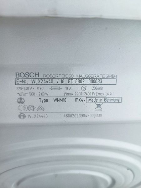 Стиральная машина Bosch WLX24440 2400W 6кг sn 800633 000049465 фото