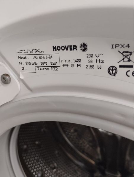 Стиральная машина Hoover VHD614 2150w sn 3100188908400594 000047577 фото