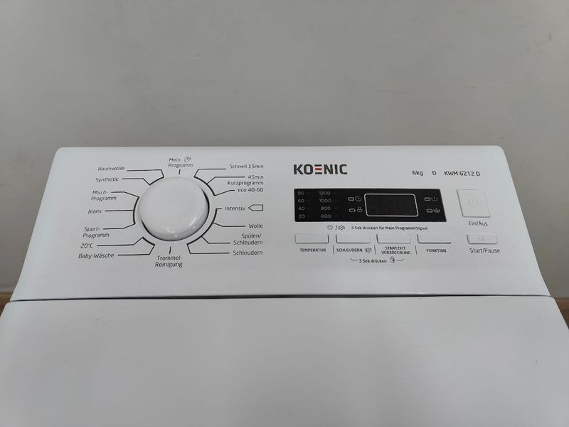 Пральна машина вертикальна Koenic KWM6212 D 2100W 6кг sn 2103003256 000053055 фото