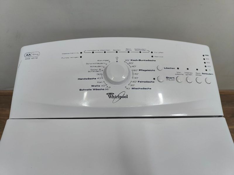 Стиральная машина вертикальная Whirlpool AWE4516 2300W 5кг sn 859345103160 000053429 фото