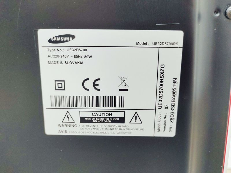 ТБ 32 Samsung UE32D5700RS Full HD 80w sn Z8D33SDBA00519N 000045279 фото