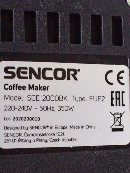 Кофеварка капельная Sencor SCE 2000BK 000027657 фото