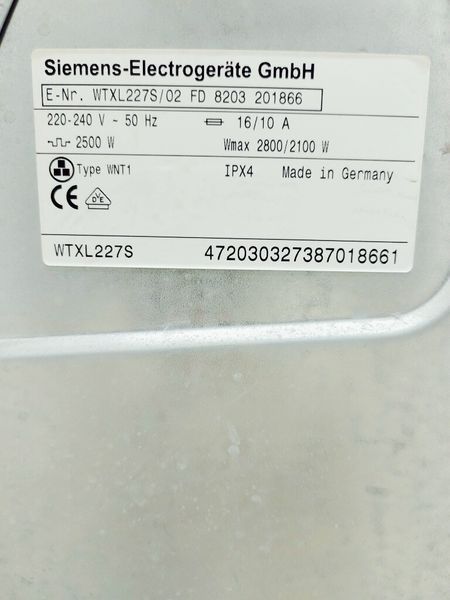 Сушильная машина Siemens WTXL227S 02 000038277 фото