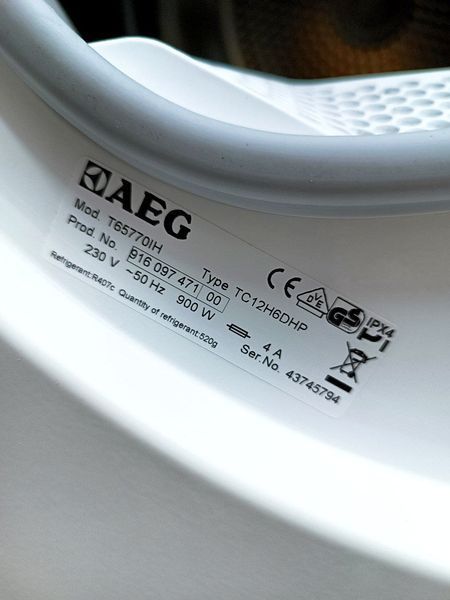 Сушильна машина Aeg Protex Plus T65770IH 900w 7 кг sn 43745794 000046166 фото