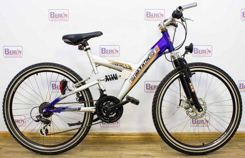 Велосипед 26 Prince Raven alu двопідвіс алюмінієвий серосиній 000013346 фото