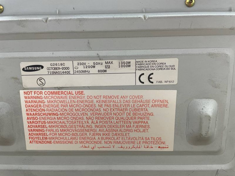 Мікрохвильова піч Samsung G2618C 1350w гриль 1000w sn 71SNA01440E 000044314 фото