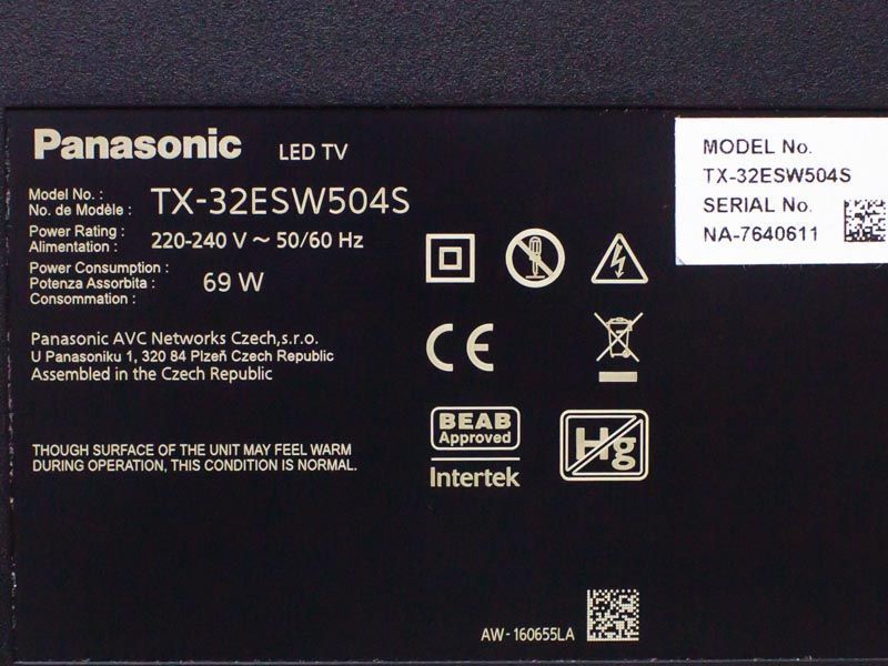 Телевизор 32 Panasonic TX 32ESW504S LED Smart TV HD 000032380 фото